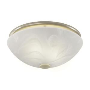 NuTone Decorative Brushed Nickel 80 CFM Ceiling Exhaust Bath Fan Alabaster Glass with Light ENERGY STAR 773BNNT