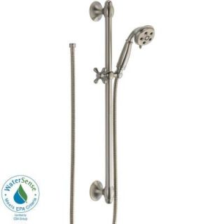 Delta 3 Spray 2.0 GPM Handshower with Slide Bar in Stainless featuring H2Okinetic 51308 SS