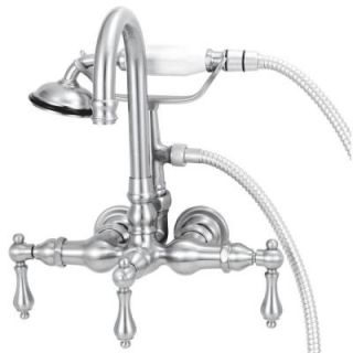 Elizabethan Classics 3 Handle Claw Foot Tub Faucet with Hand Shower in Chrome ECTW04 CP