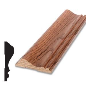 WM 390 5/8 in. x 2 1/2 in. English Chestnut Stained Oak Wood Chair Rail Moulding L390B S40RLCG2