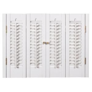 HOMEbasics Traditional Faux Wood White Interior Shutter (Price Varies by Size) QSTA3528