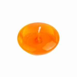 Zest Candle 3 in. Clear Orange Gel Floating Candles (6 Box) CFZ 105
