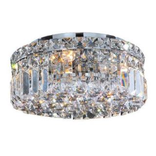 Worldwide Lighting Cascade Collection 4 Light Crystal Flush Mount   Chrome W33505C12 