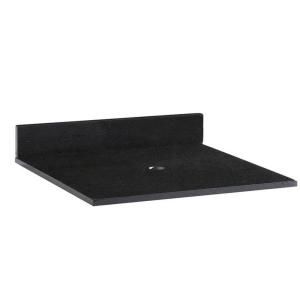 Xylem Blox 24 1/8 in. Granite Vessel Top in Black with no Basin Included S BLOX 24BK