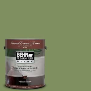 BEHR Premium Plus Ultra 1 Gal. #PPU10 3 Green Energy Eggshell Enamel Interior Paint 275301