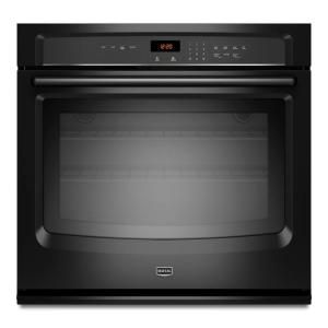 Maytag 30 in. Single Electric Wall Oven Self Cleaning in Black MEW7530AB