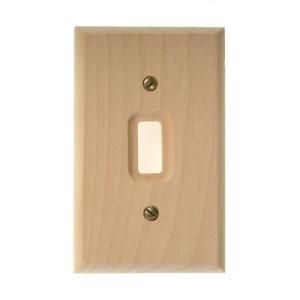 Amerelle Small Wood 1 Toggle Wall Plate CC182T