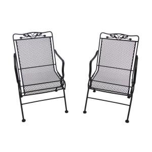 Arlington House Glenbrook Black Patio Action Chair (2 Pack) 7871700 0205000