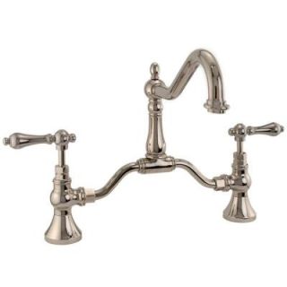 Camille 12 in. 2 Handle Lavatory Bridge Faucet in Polished Nickel DISCONTINUED I756 ML PN
