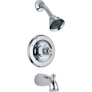 Delta Leland 1 Handle Single Spray Tub and Shower Faucet in Chrome (Valve and Handles not included) T14478 LHP