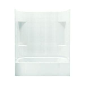 Sterling Plumbing Accord 30 in. x 60 in. x 73.25 in. Whirlpool Bath and Shower Kit with Left Hand Drain in White 76140110 0