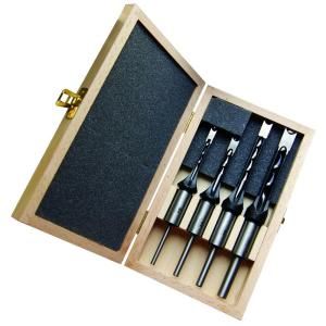 Fisch Mortise Chisel and Bit 4 Piece Set in Wooden Box FSG 320517
