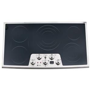 GE Profile CleanDesign 36 in. Smooth Surface Radiant Electric Cooktop in Stainless Steel with 5 Elements PP962SMSS