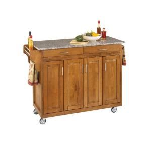 Home Styles Create a Cart in Cottage Oak with Salt and Pepper Granite Top 9200 1063