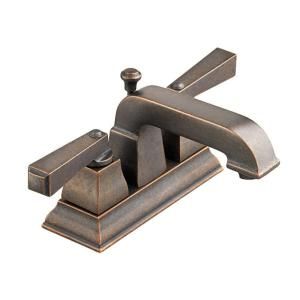 American Standard Town Square 4 in. 2 Handle Bathroom Faucet in Oil Rubbed Bronze 2555.201.224