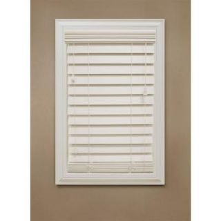 Home Decorators Collection Ivory 2 1/2 in. Premium Faux Wood Blind, 64 in. Length (Price Varies by Size) 10793478077519