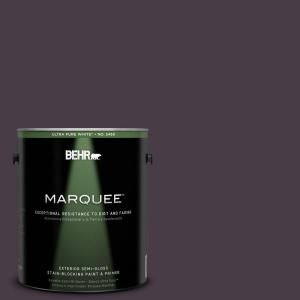 BEHR MARQUEE 1 gal. #PPU17 20 Eclectic Purple Semi Gloss Enamel Exterior Paint 545301