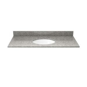 Solieque 37 in. Granite Vanity Top in Burlywood with White Basin VT3722BBB.8.HDSOL,DSOM,DSOM