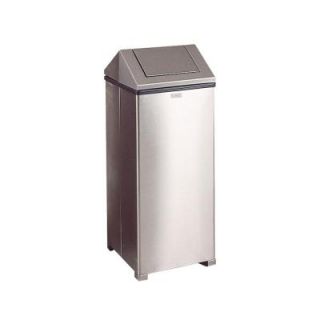 Rubbermaid Commercial Products WasteMaster 24 gal. Stainless Steel Hinged Top Waste Receptacle RCP T1424SSPL