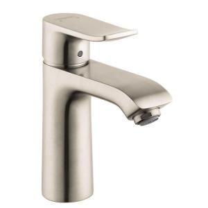 Hansgrohe Metris Single Hole 1 Handle Low Arc Bathroom Faucet in Brushed Nickel 31080821