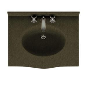 Swanstone Europa 25 in. Solid Surface Vanity Top with Basin in Green Pasture DISCONTINUED EV1B2225 095