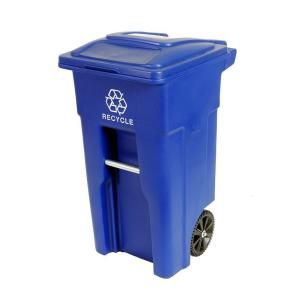 Toter 32 gal. Recycle Cart with Recycle Symbol 025532 01BLU