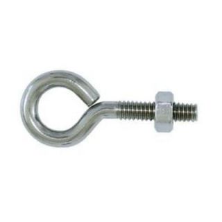 Lehigh ¼ in. x 2 5/8 in. 160 lb. Coarse Stainless Steel Eyebolts with Nuts (5 Pack) 7132OL