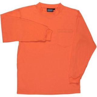 ERB 9602 Large Jersey Knit Long Sleeve T Shirt in Hi Viz Orange 61791