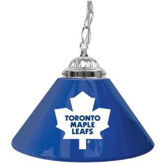 Trademark Global NHL Toronto Maple Leafs 14 in. Single Shade Hanging Lamp NHL1200 TML