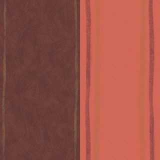 The Wallpaper Company 8 in. x 10 in. Orange and Brown Large Contemporary Soft Edge Vertical Stripe Wallpaper Sample WC1280111S