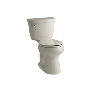 KOHLER Cimarron Comfort Height 2 piece 1.28 GPF Round Toilet with AquaPiston Flushing Technology in Sandbar K 3887 G9