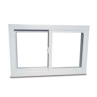 American Craftsman 8700 Sliding Vinyl Windows, 32 in. x 15 in., White, with LowE Insulated Glass, Argon Gas and Screen 8700