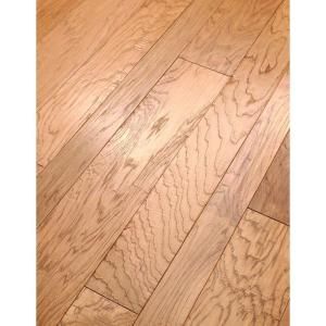 Shaw 3/8 in. x 3 1/4 in., 5 in. 7 in. Hand Scraped Hickory Drury Lane Butter Cream Engineered Hardwood (29.10 sq. ft. / case) DH78100186