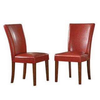 Home Decorators Collection 18 in. H Burgundy Wine Faux Leather Side Chairs (Set of 2) 40721WRS[2PC]