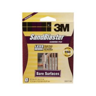 Sandblaster 4 1/2 in. x 5 1/2 in. x 3/16 in. 150 Grit Medium Sanding Sponge 20917.0