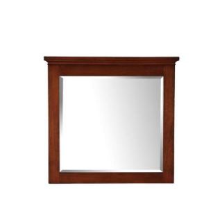 Pegasus Manchester 34 in. x 36 in. Birch Framed Wall Mirror in Mahogany DISCONTINUED PEG MANM 36BN