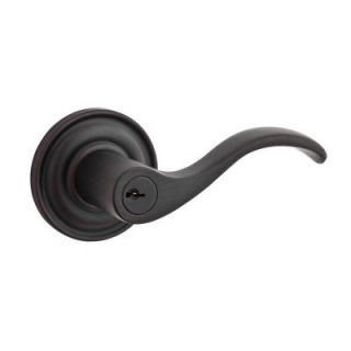 Baldwin Reserve Curve Venetian Bronze Entry Lever with Traditional Round Rose EN.CUR.R.TRR.112