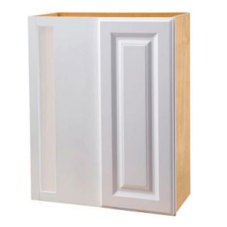 Home Decorators Collection 27x36x12 in. Assembled Wall Blind Corner Cabinet in Hallmark Arctic White WBCU2736L HAW