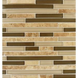 MS International Pine Valley Interlocking 12 in. x 12 in. x 8 mm Glass Stone Mesh Mounted Mosaic Tile SGLSIL PV8MM