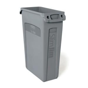 Rubbermaid Commercial Products 23 gal. Slim Jim Gray with Venting Channels FG3540 60 GRAY