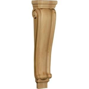 Ekena Millwork 3 in. x 6 1/4 in. x 22 in. Unfinished Wood Cherry Large Traditional Pilaster Corbel CORW06X03X22PTCH