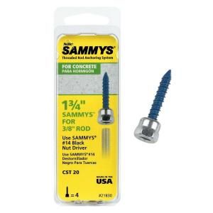 Buildex 1 3/4 in. Sammys Concrete Screw for 3/8 in. Rod (4 Pack) 21830