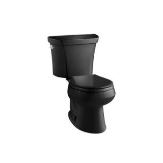 KOHLER Wellworth 2 Piece Round Toilet in Black Black K 3987 7