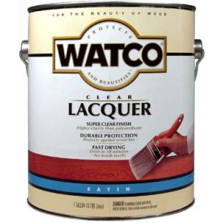 Watco 1 gal. Clear Satin Lacquer Wood Finish (2 Pack) 63231