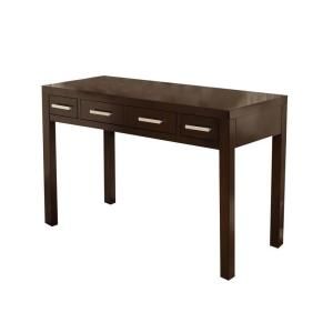 Simpli Home Yorkville Dark Exeter Brown Writing Office Desk DISCONTINUED INT AXCYOR EXE