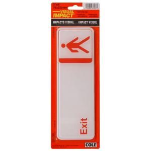 The Hillman Group 3 in. x 9 in. Plastic Exit Sign 841748