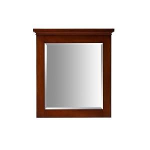 Pegasus Manchester 32 in. x 29 in. Birch Framed Wall Mirror in Mahogany DISCONTINUED PEG MANM 30BN
