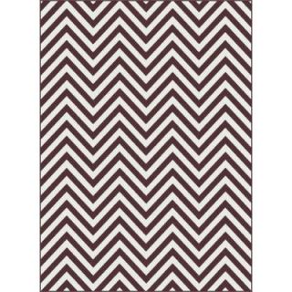 Tayse Rugs Metro Brown 7 ft. 10 in. x 10 ft. 3 in. Contemporary Area Rug 1010  Brown  8x10