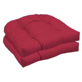 Arden Chili Red Solid Tufted Outdoor Seat Pad (2 Pack) DISCONTINUED FB08398B 9D2