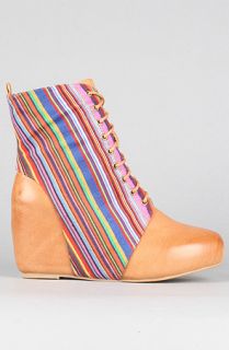 Jeffrey Campbell The Revolver Shoe in Red Multi Stripe